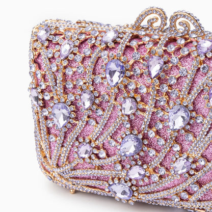 Rosé Crystal Bloom Clutch – FIORENE