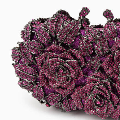 Fuchsia Rose Crystal Clutch – FIORENE