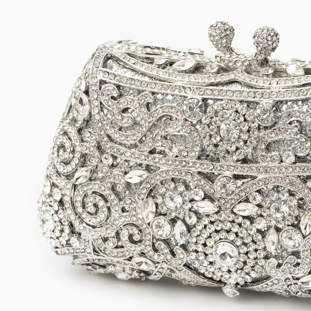 Baroque Frost Crystal Clutch – FIORENE