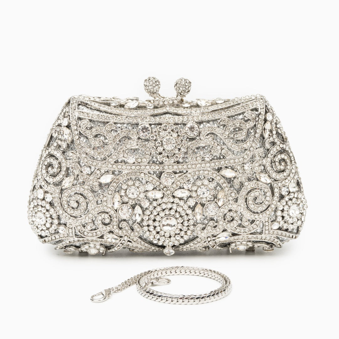 Baroque Frost Crystal Clutch – FIORENE