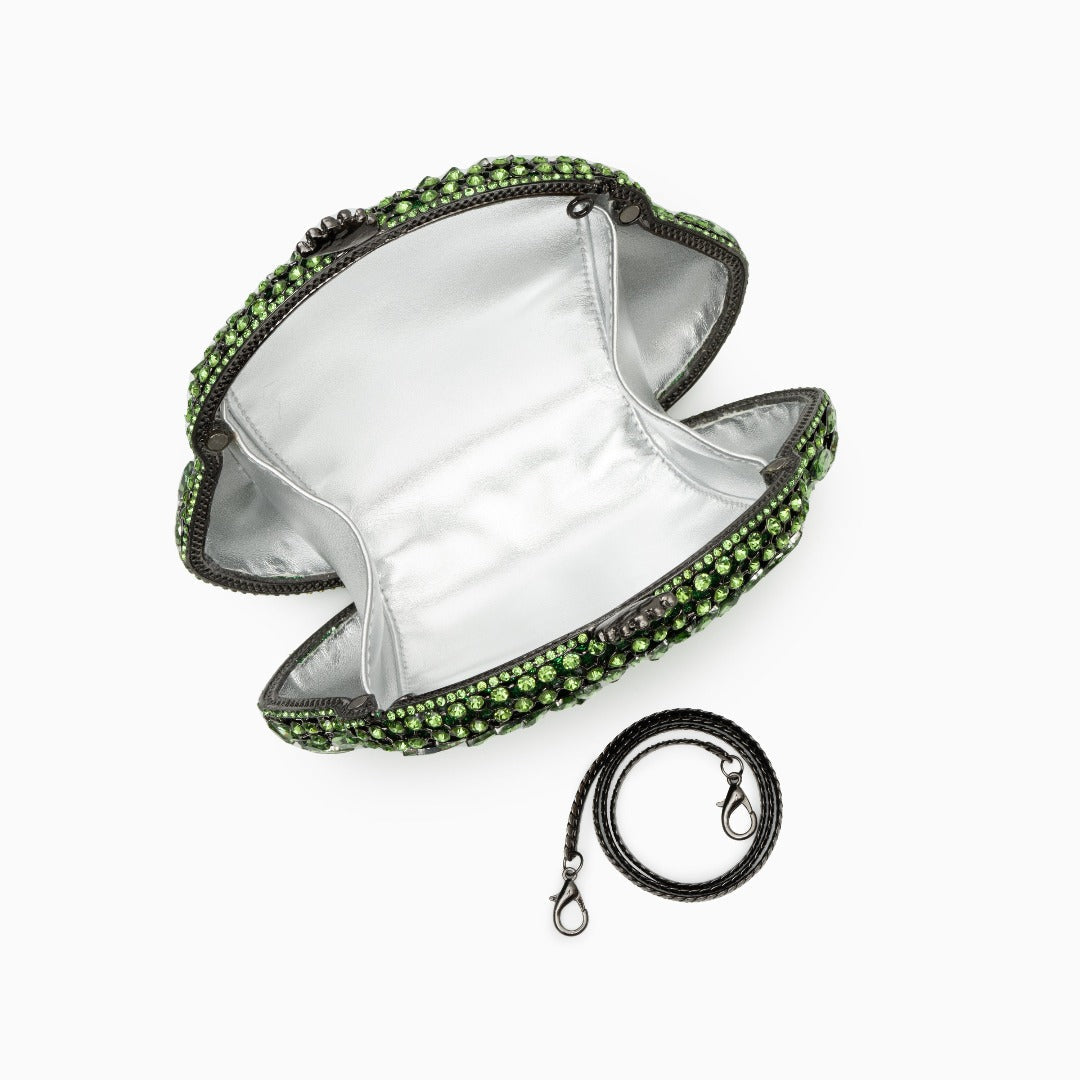 Emerald Bloom Crystal Clutch – FIORENE