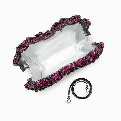 Fuchsia Rose Crystal Clutch – FIORENE