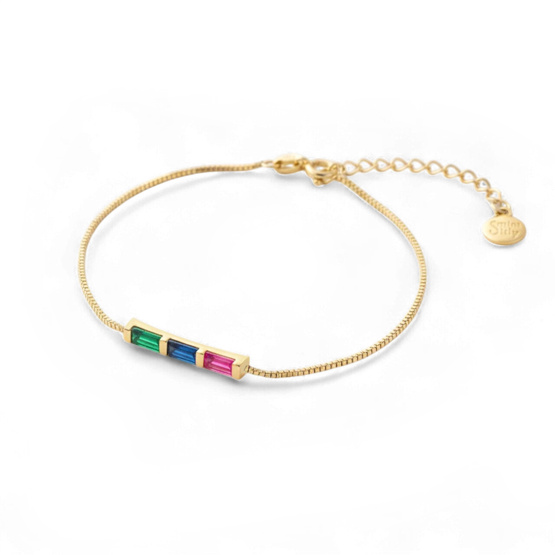 Celeste Baguette Birthstone Bracelet