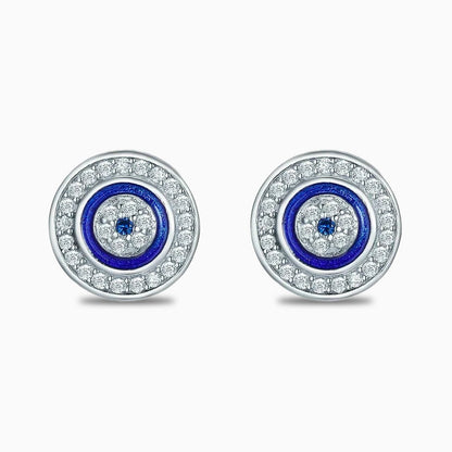 Dazzling Symbolic Evil Eye Earrings – FIORENE