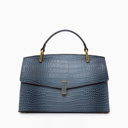 Azure Croco Handbag – FIORENE