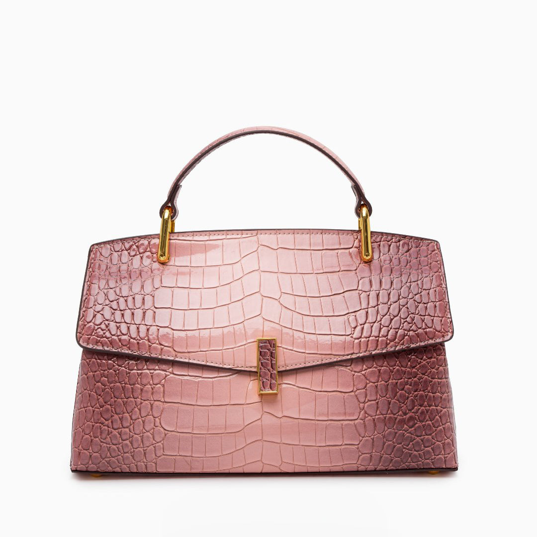 Azure Croco Handbag – FIORENE