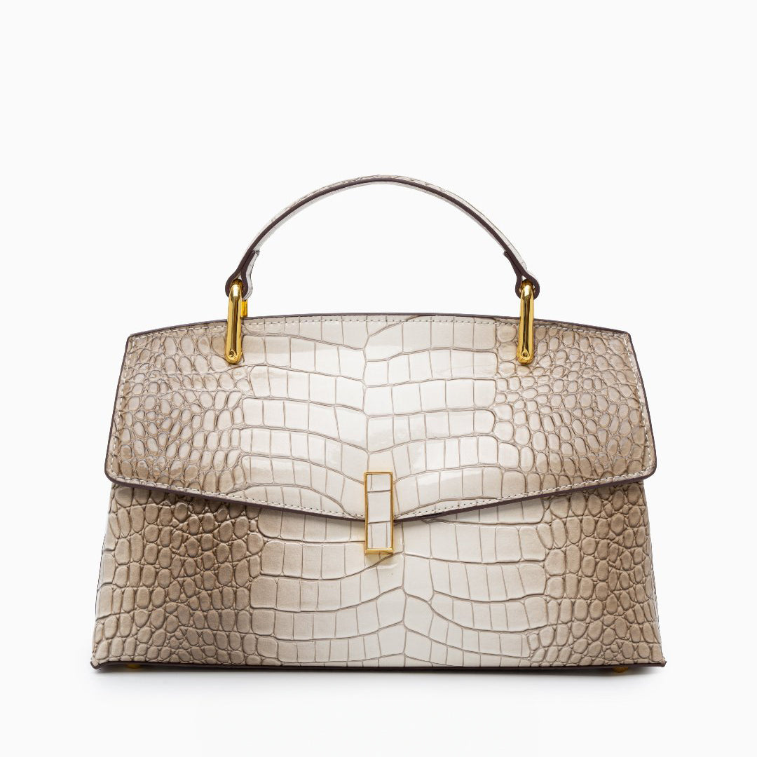 Azure Croco Handbag – FIORENE