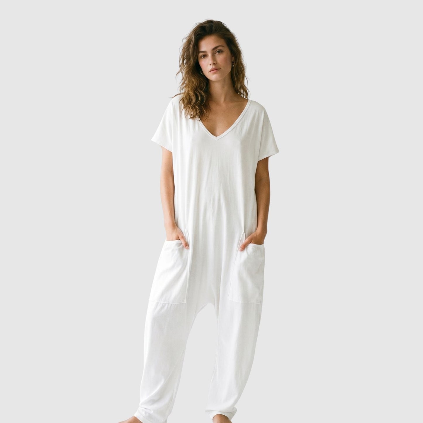 Relaxed Fit Pocket Jumpsuit – FIORENE