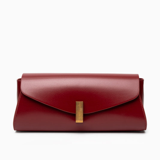 Classic Elegance Clutch with Gold Bar - FIORENE