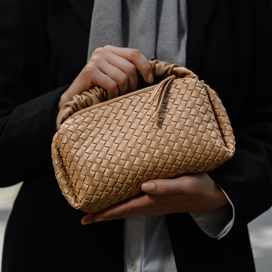 Blush Woven Soft Handbag – FIORENE