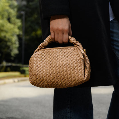 Blush Woven Soft Handbag – FIORENE