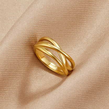 Gilded Infinity Wave Ring – FIORENE