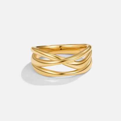 Gilded Infinity Wave Ring – FIORENE