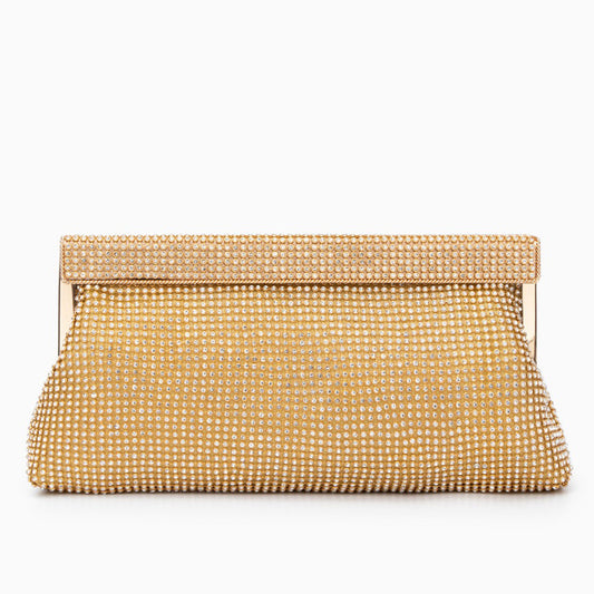 Celeste Golden Crystal Clutch – FIORENE