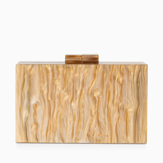 Caramel Veil Box Clutch – FIORENE