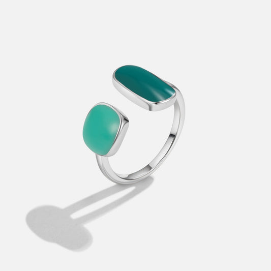Arctic Duo Emerald Ring – FIORENE
