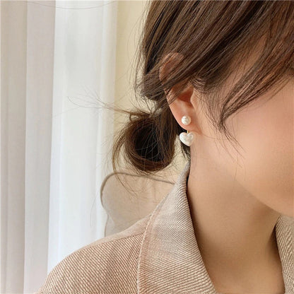 Pearl Heart Drop Earrings – FIORENE