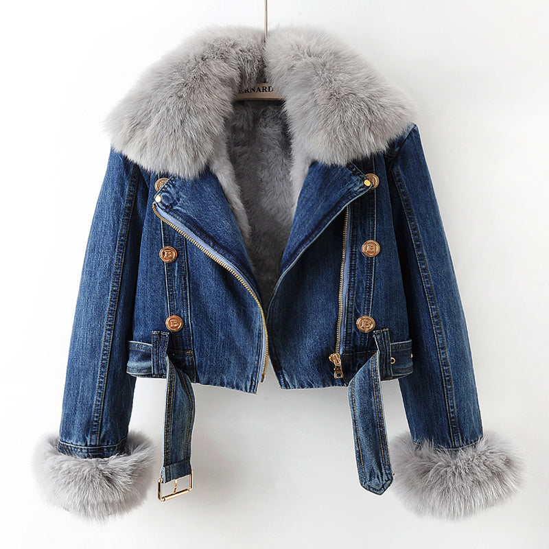 Frosted Luxe Denim Jacket – FIORENE