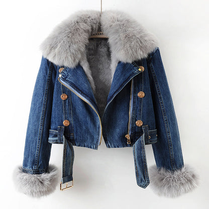 Frosted Luxe Denim Jacket – FIORENE