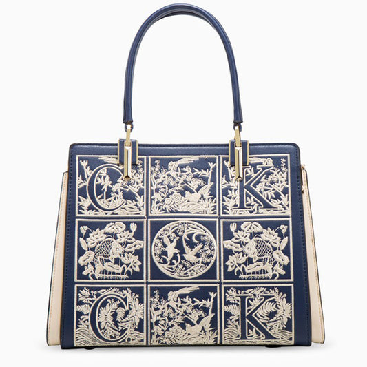 Indigo Chinoiserie Symphony Tote Bag – FIORENE