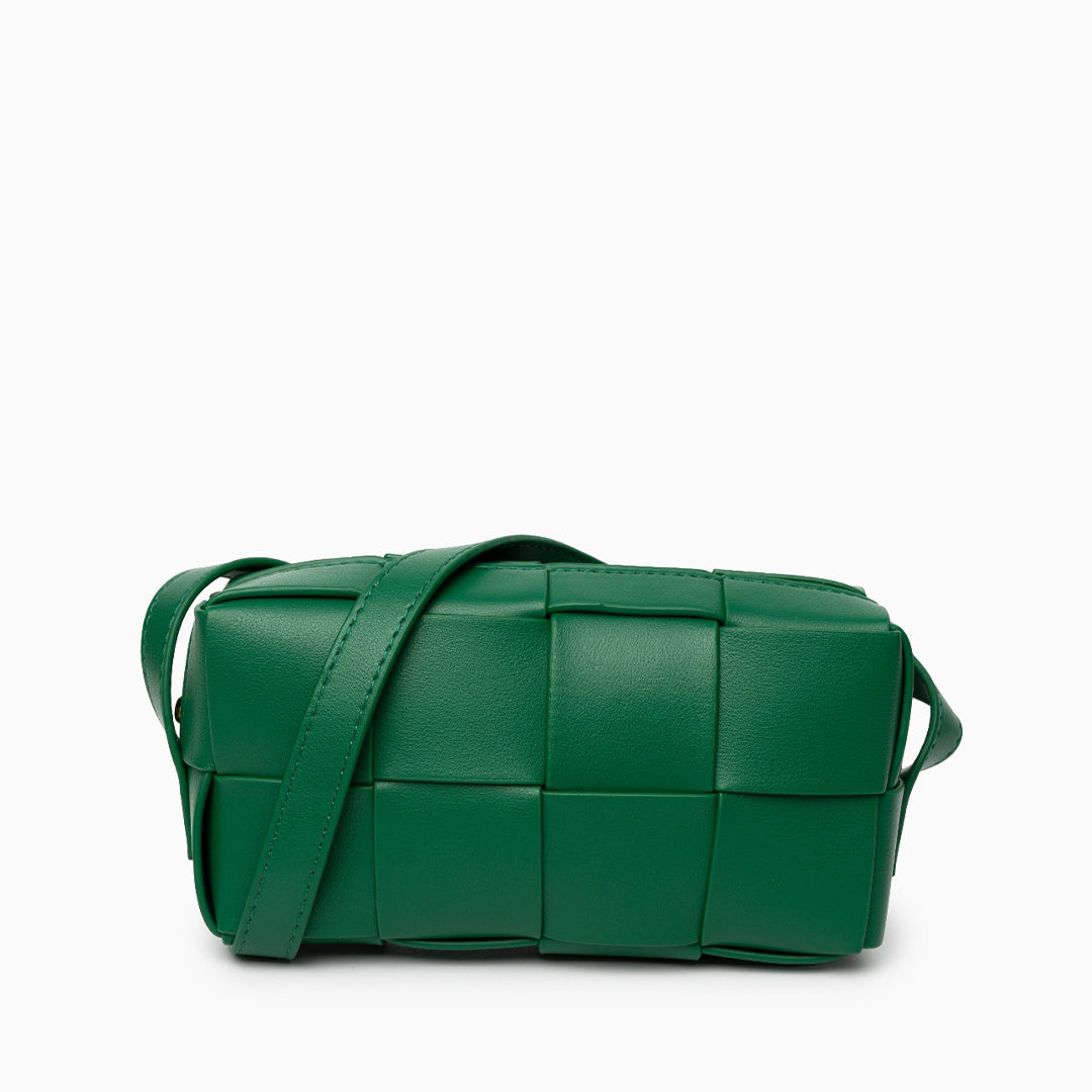 Latte Grid Mini Shoulder Bag – FIORENE