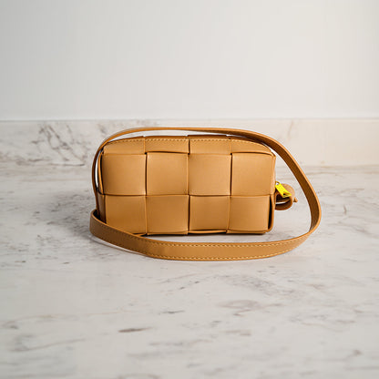 Latte Grid Mini Shoulder Bag – FIORENE