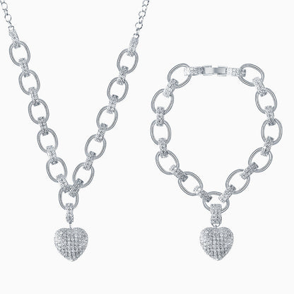Crystal Heart Link Set – FIORENE