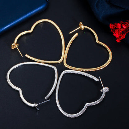 Éloise Heartline Hoop Earrings – FIORENE