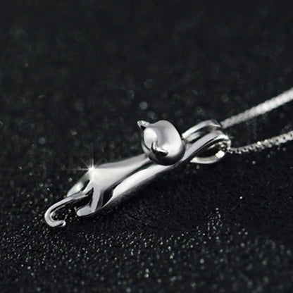 Charming Cat Pendant Necklace - FIORENE