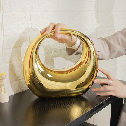 Golden Aura Sculptural Handbag – FIORENE