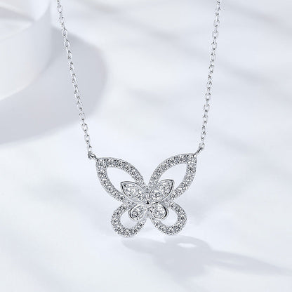 Alouette Silver Butterfly Necklace – FIORENE