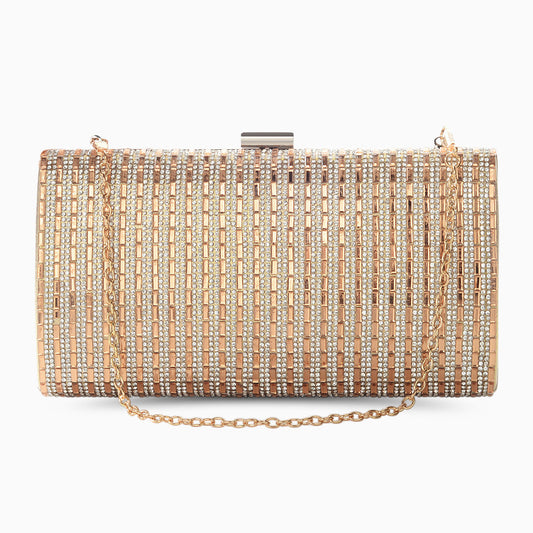 Elira Golden Stripes Clutch – FIORENE