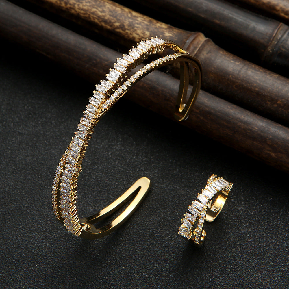 Celeste Baguette Cuff & Ring Set – FIORENE