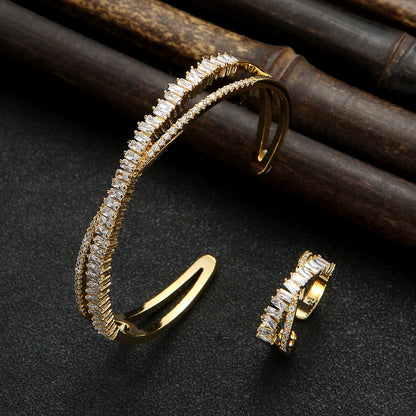 Celeste Baguette Cuff & Ring Set – FIORENE