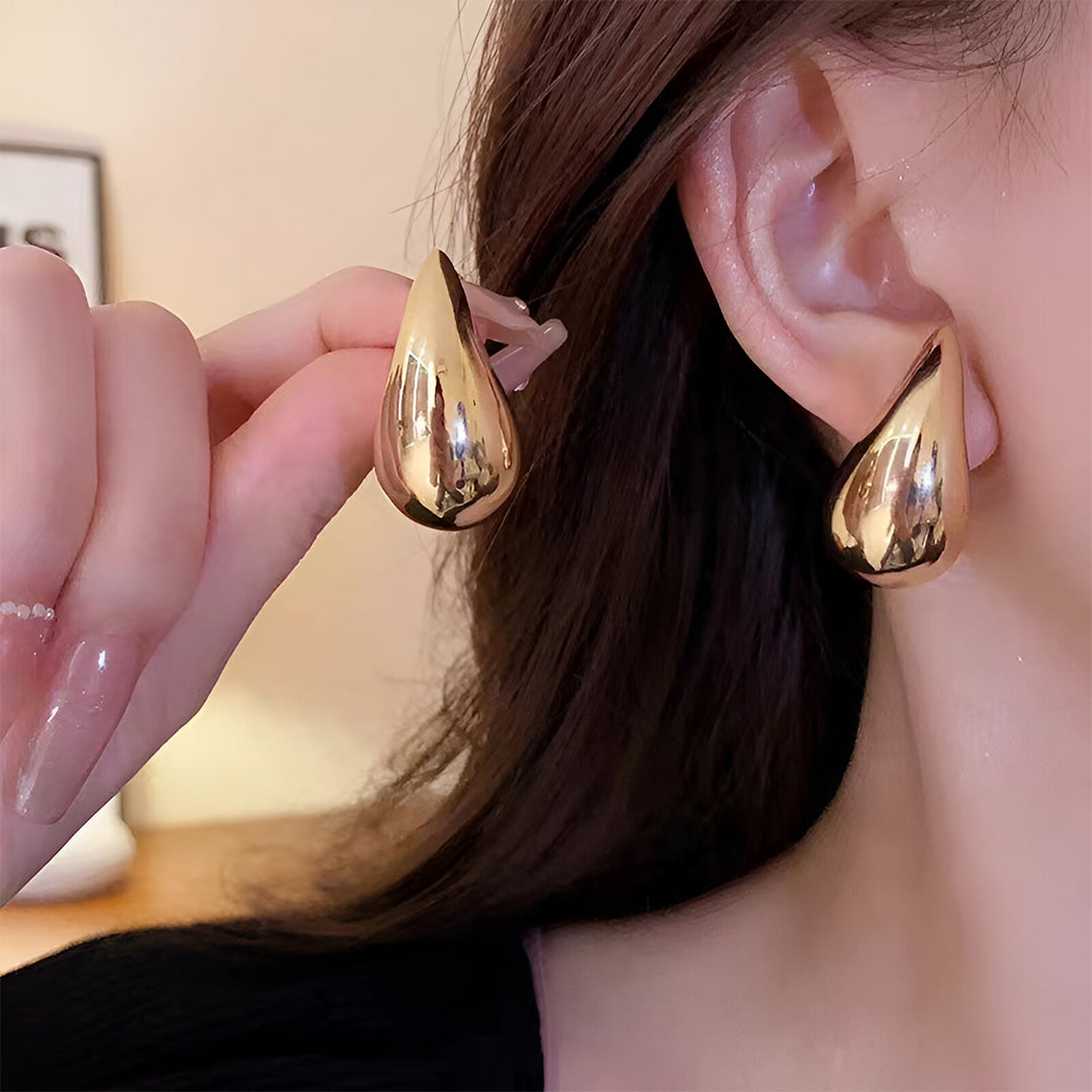 Golden Drop Earrings – FIORENE