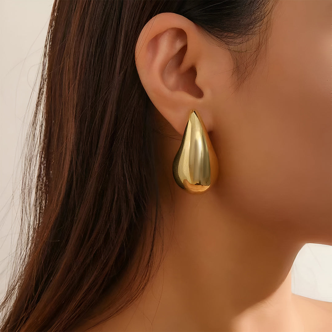 Golden Drop Earrings – FIORENE