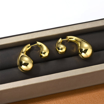 Golden Duo Drops Earrings – FIORENE
