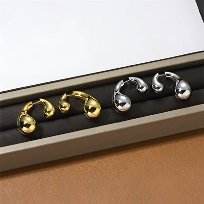 Golden Duo Drops Earrings – FIORENE