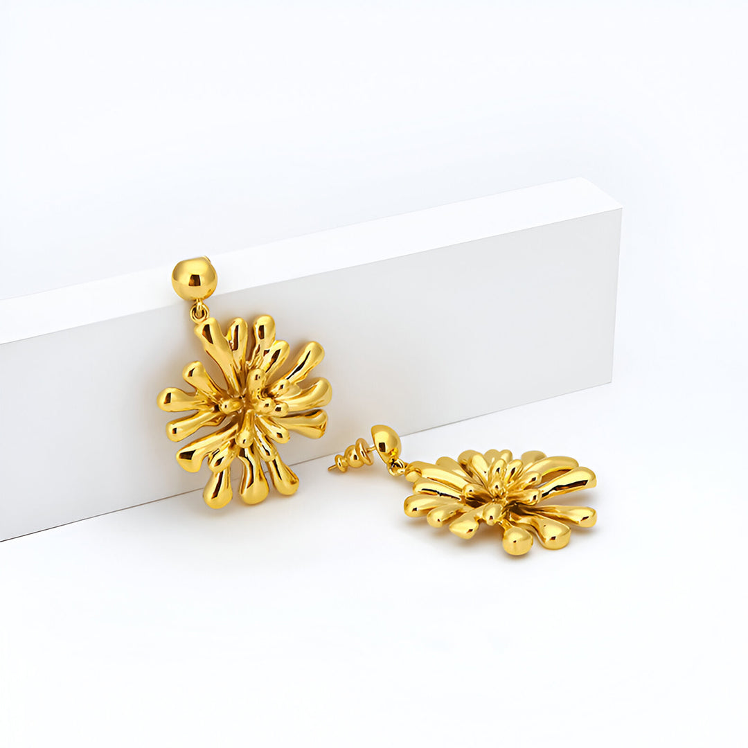 Golden Burst Earrings – FIORENE