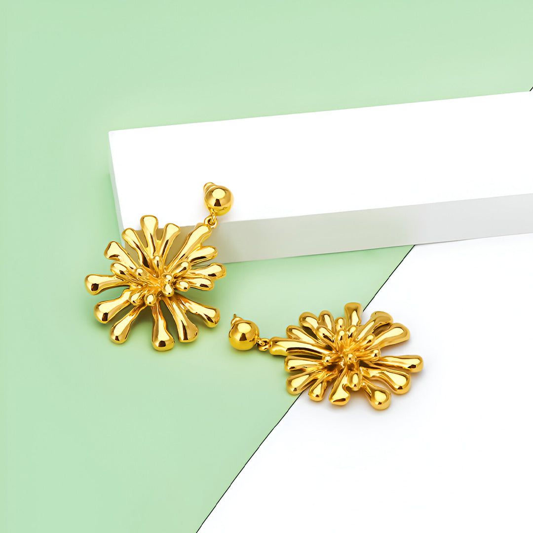 Golden Burst Earrings – FIORENE
