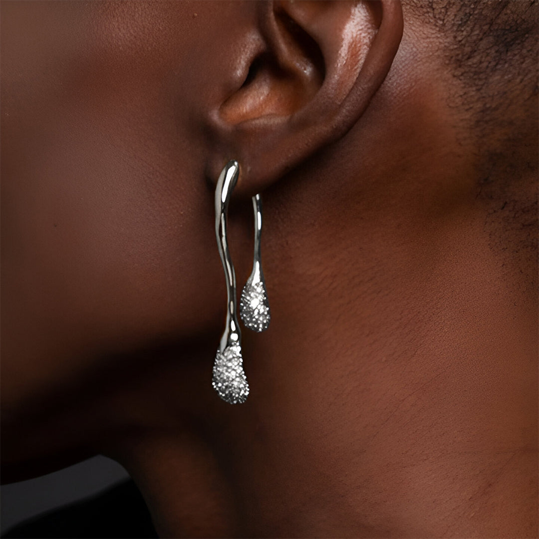 Golden Dewdrop Drop Earrings – FIORENE
