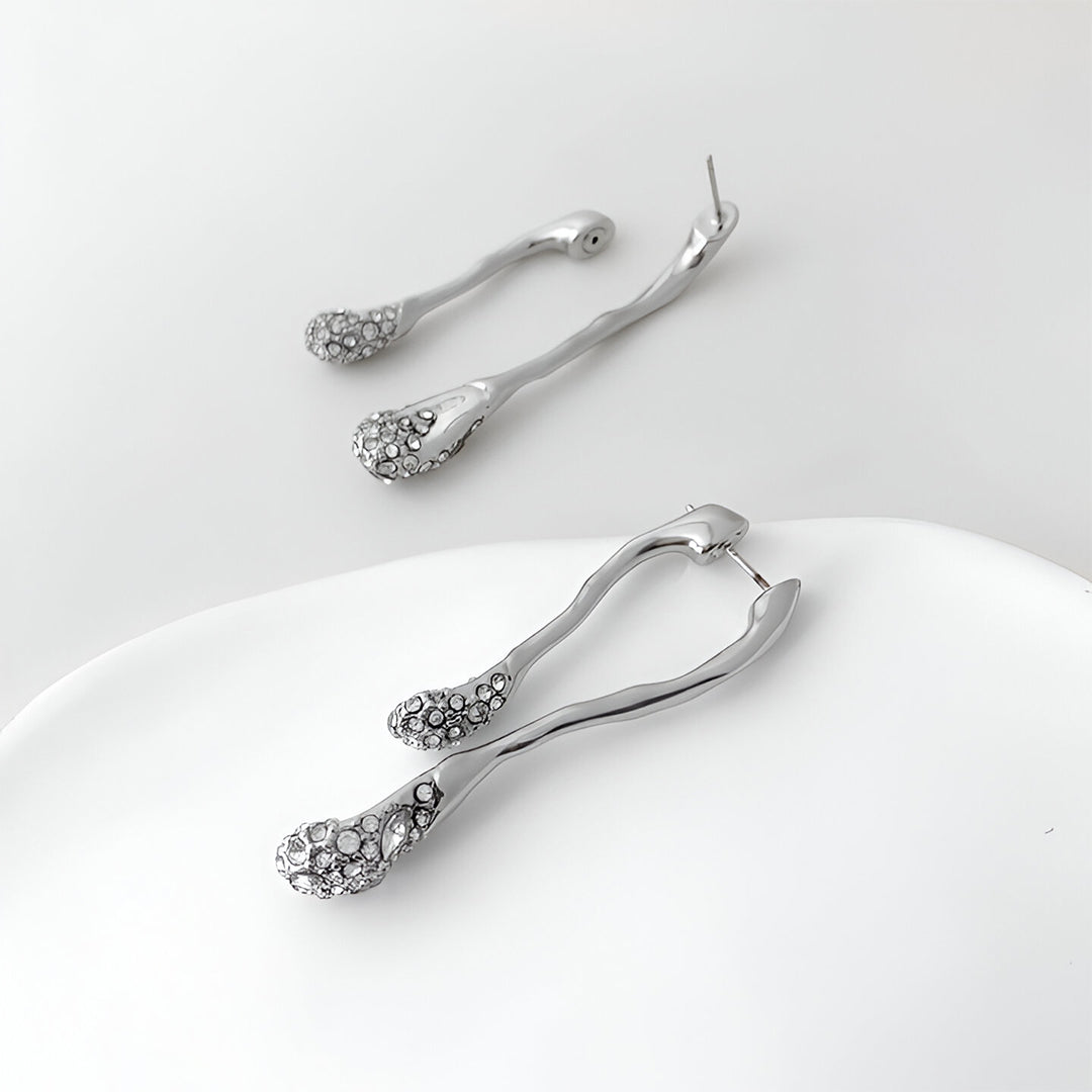 Golden Dewdrop Drop Earrings – FIORENE