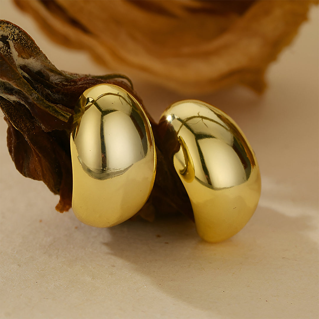 Soft Gold Dome Earrings – FIORENE