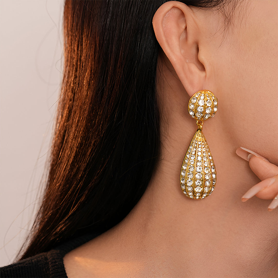 Gilded Raindrop Earrings – FIORENE