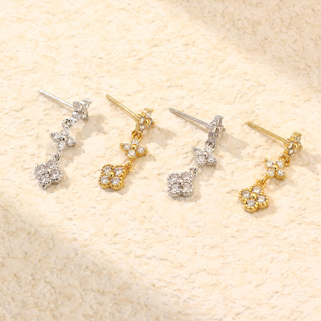 Golden Petal Drop Earrings – FIORENE