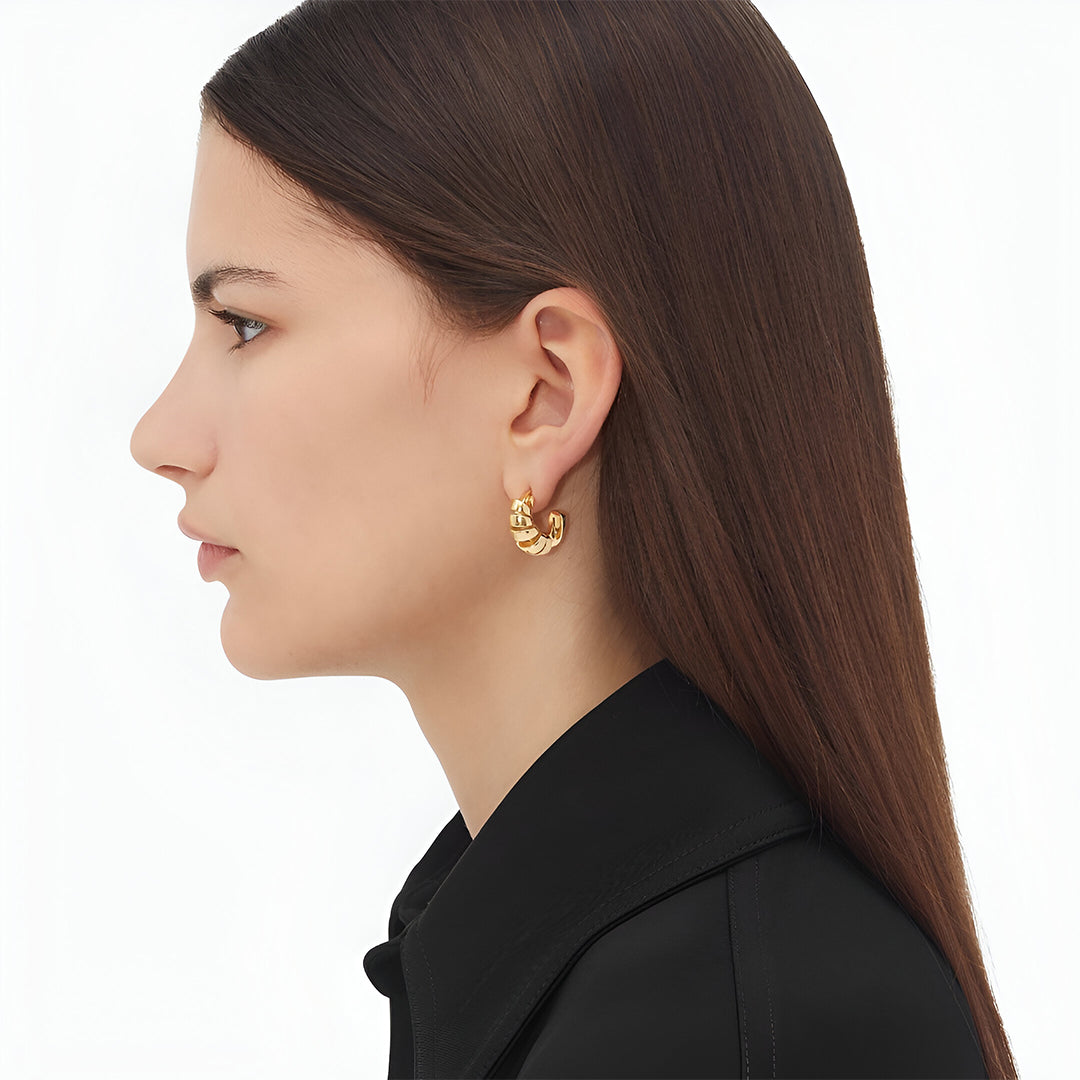 Golden Ribbon Hoops – FIORENE