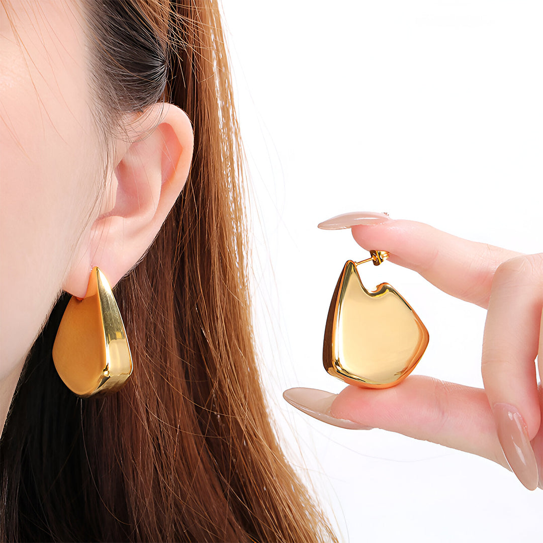 Golden Silhouette Earrings – FIORENE