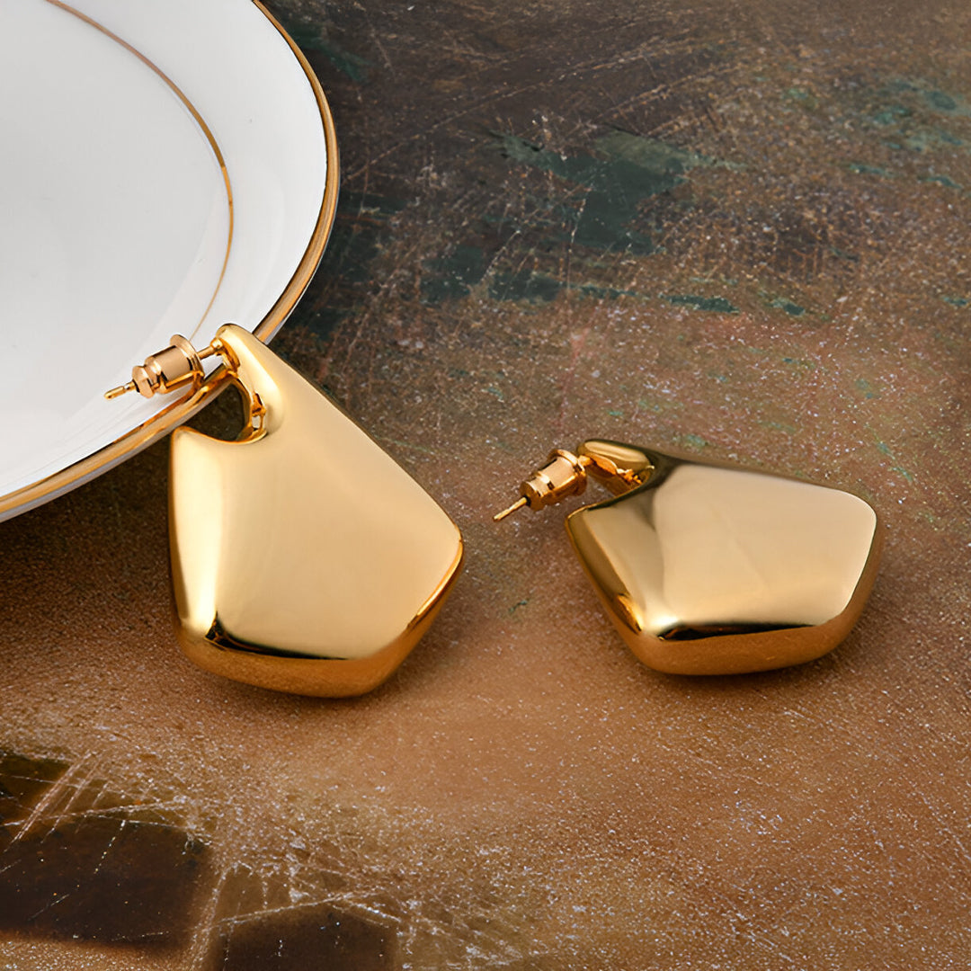 Golden Silhouette Earrings – FIORENE