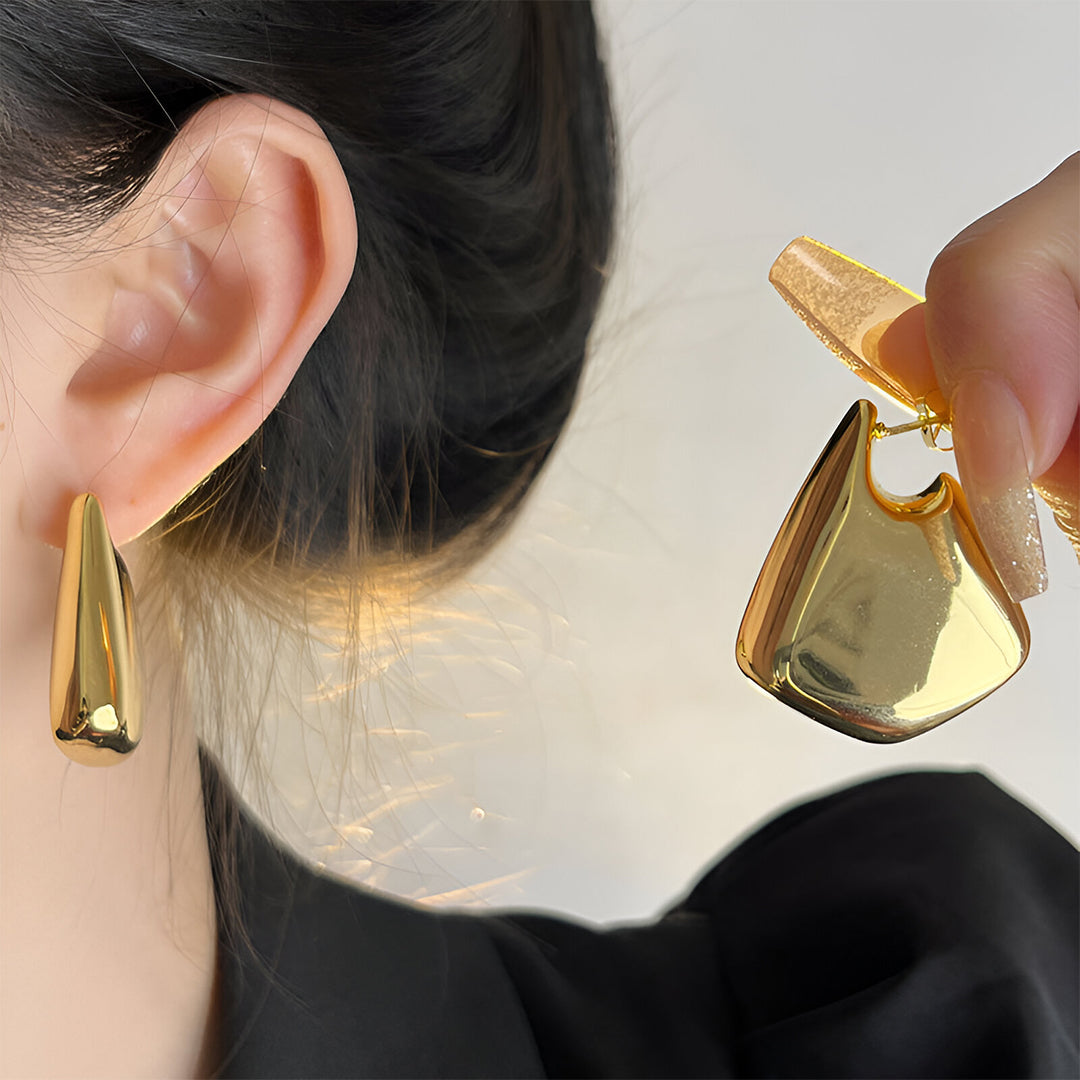 Golden Silhouette Earrings – FIORENE
