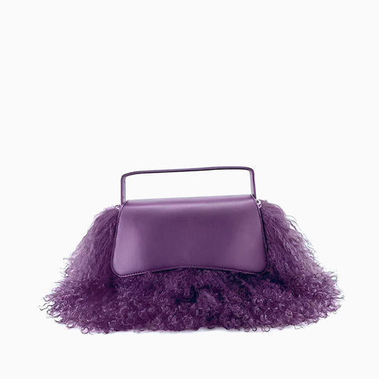 Violet Whisper Feather Clutch – FIORENE